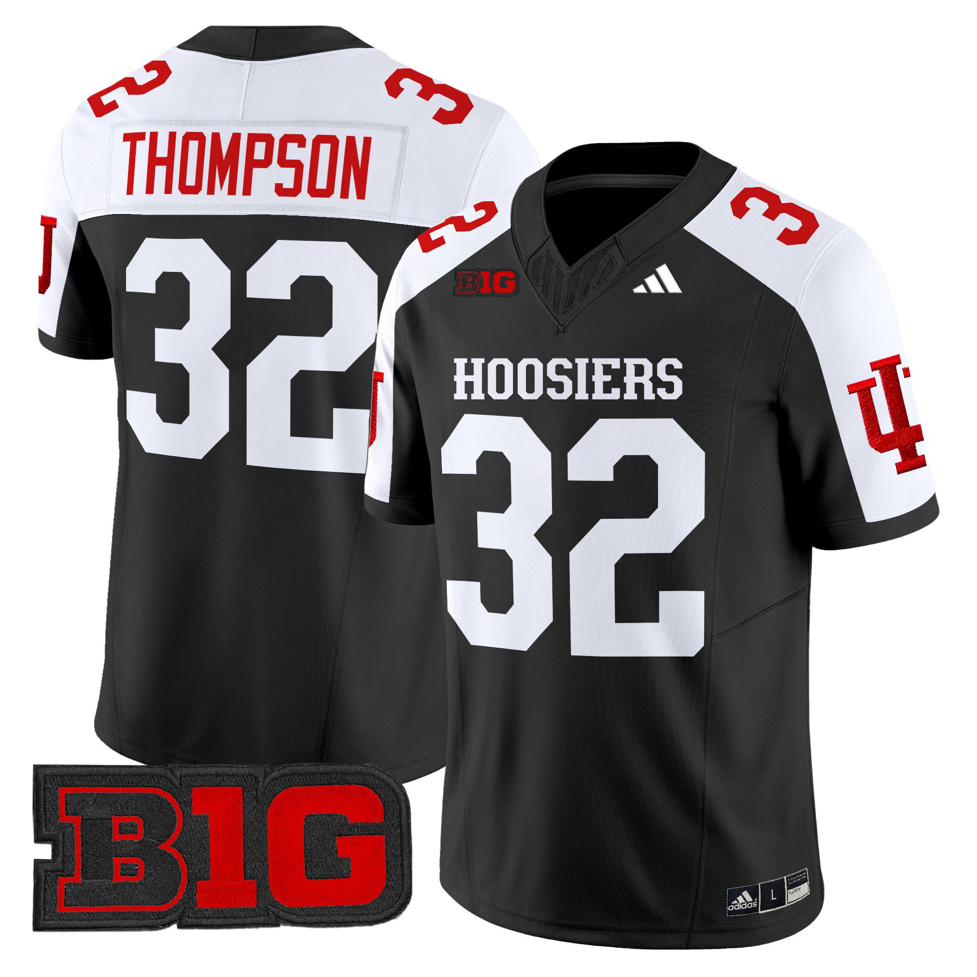 Men Indiana Hoosiers 32 Thompson Black 2024 Vapor Limited NCAA Jersey